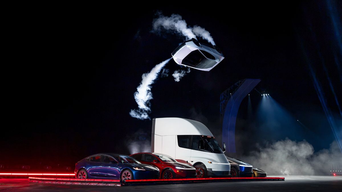 Are videos of Tesla’s new ‘flying’ car performing mid-air stunts real?