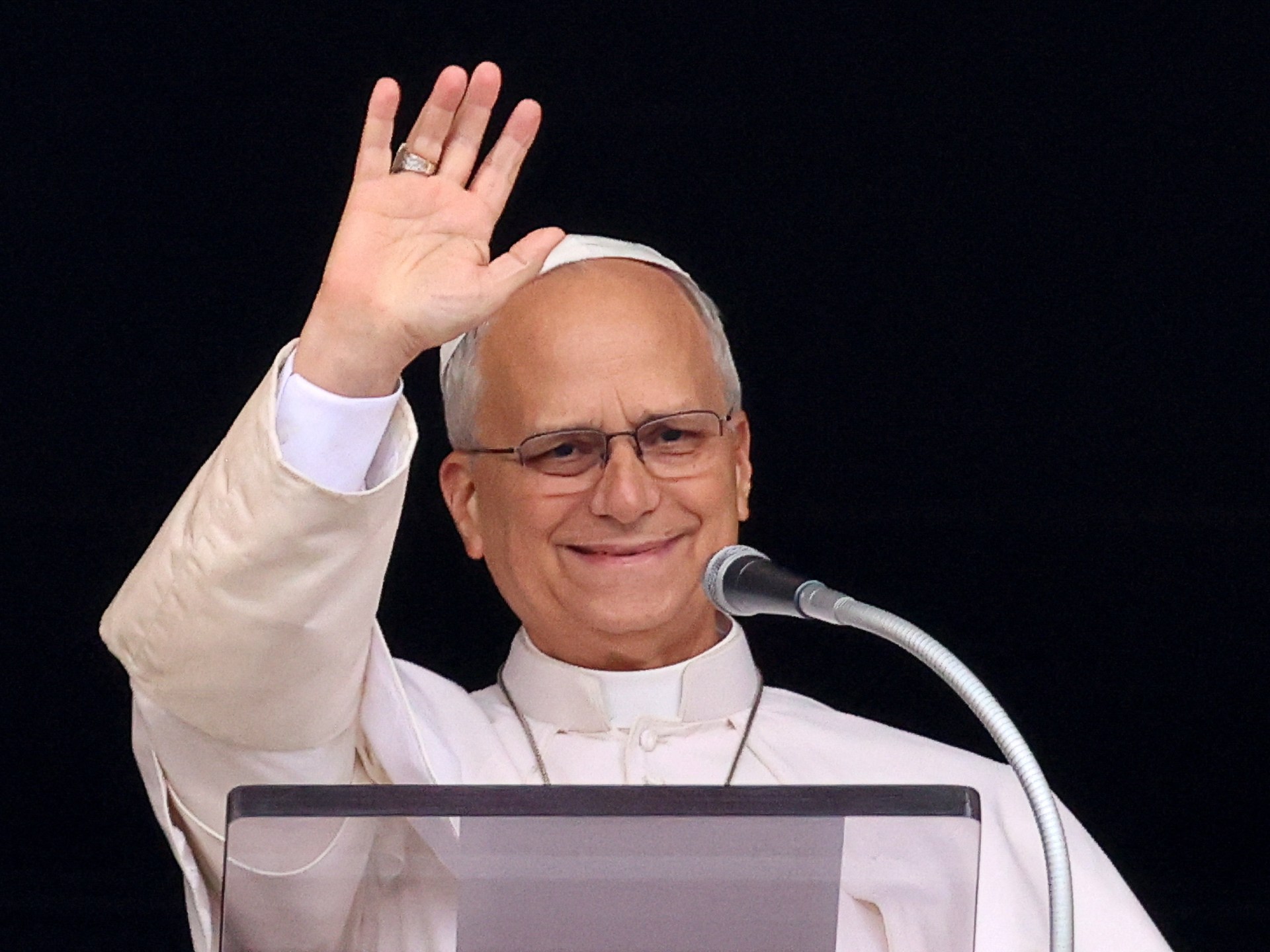Pope greeted by crowds in first major appearance since lung cancer surgery