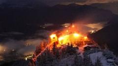 Watch as fire engulfs Hitler’s mountaintop Eagle’s Nest retreat