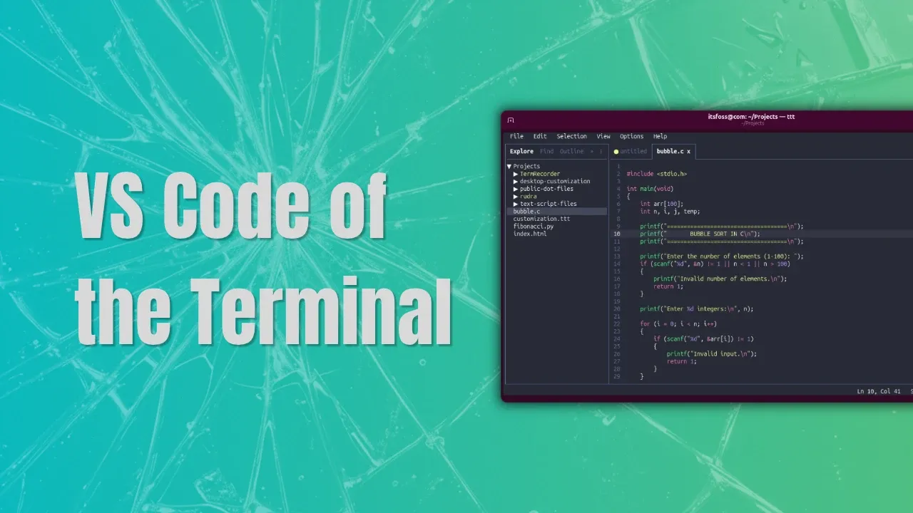 Terminal Text Editor: Like VS Code But in Linux Terminal