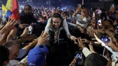 Crowds welcome Venezuela’s María Machado after months in exile