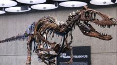 Nanotyrannus skeleton auctioned for $47.3m in New York