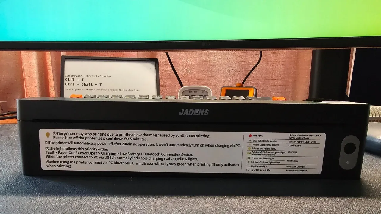 Jadens JD-166 Review: Portable, Inkless Thermal Printer on Linux