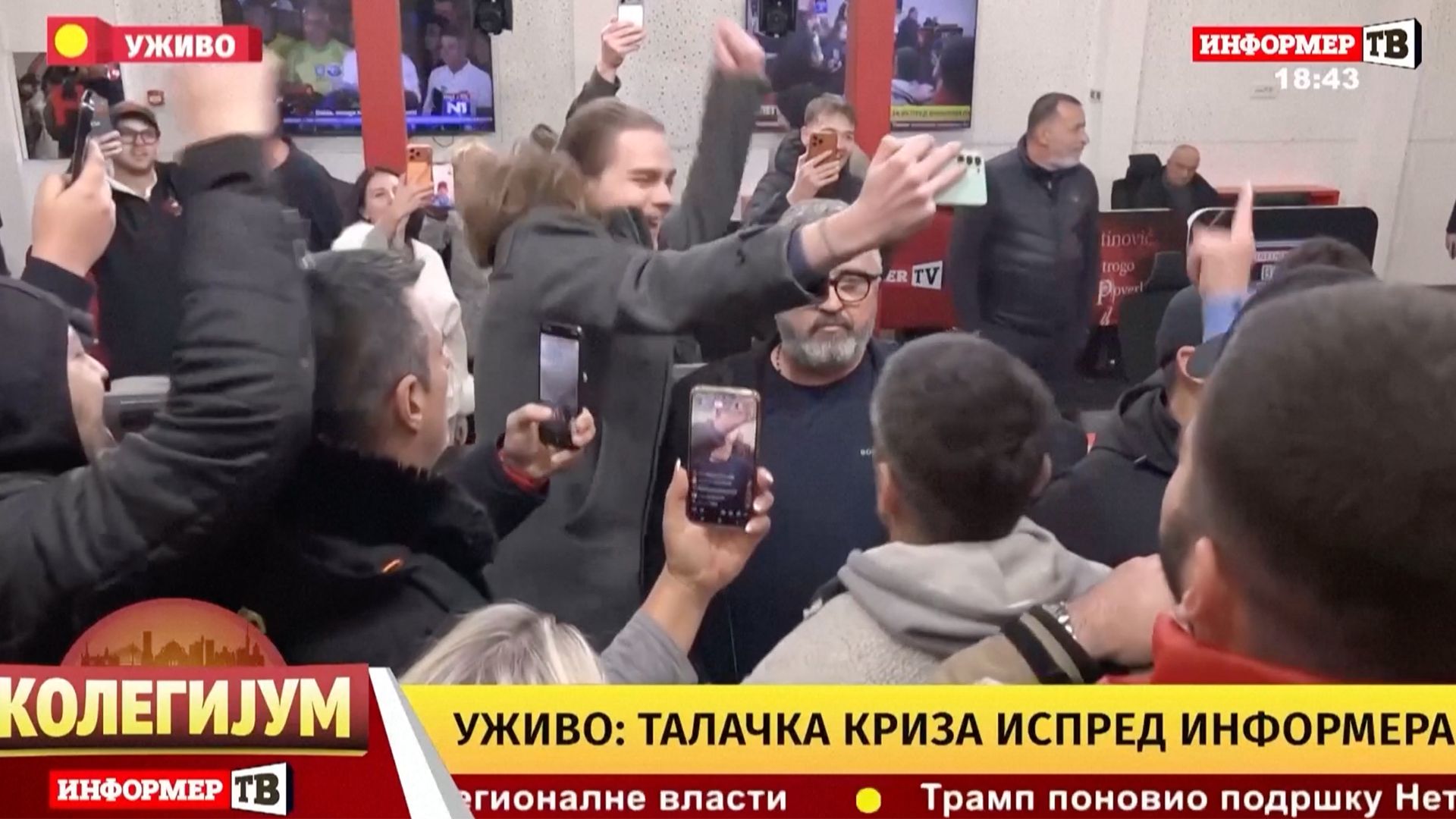 Serbians storm TV studio as pro-Vucic media faces reckoning