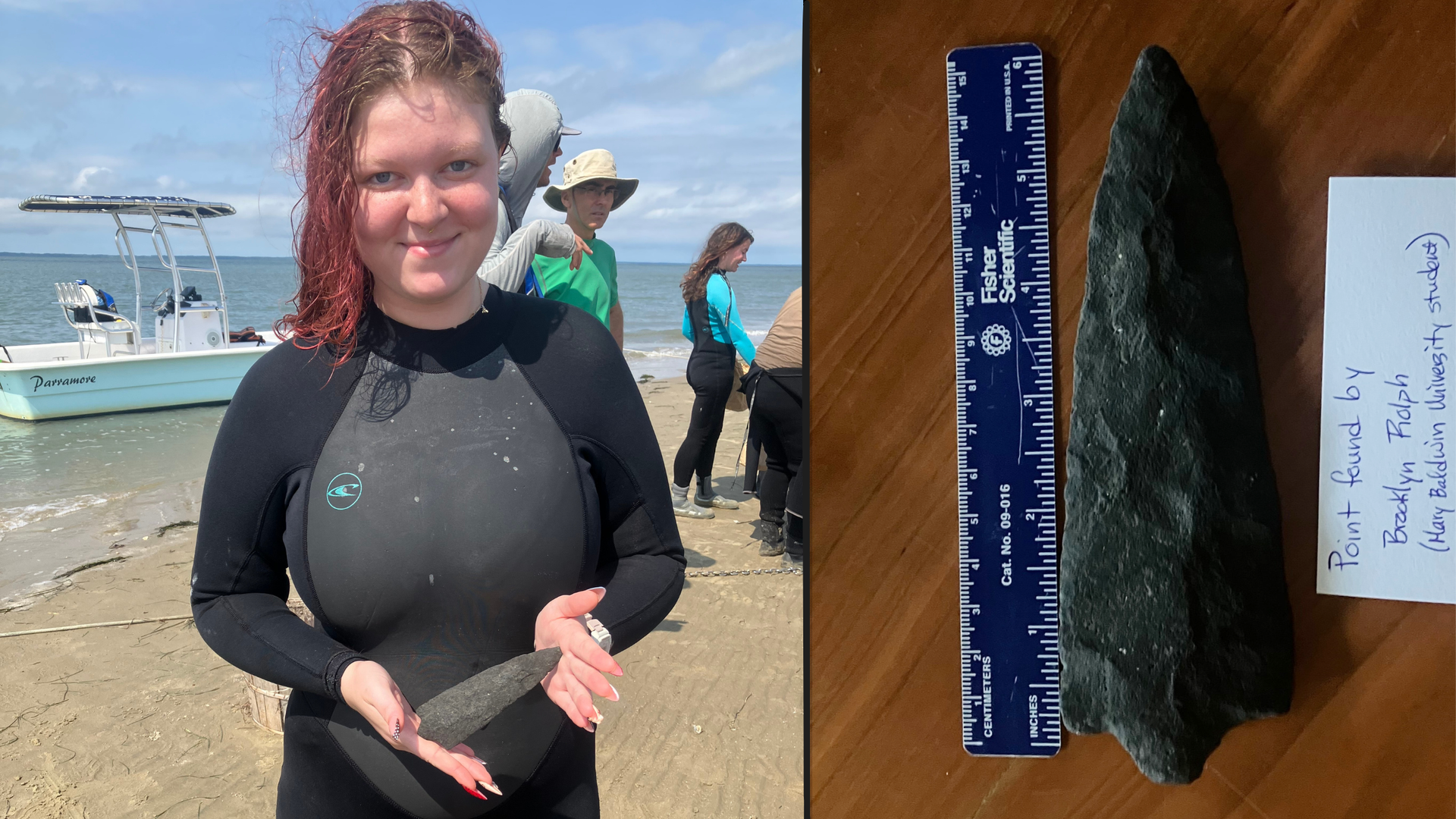 ‘This is so crazy!’ Virginia college student looking for shark teeth finds rare Native American spearpoint