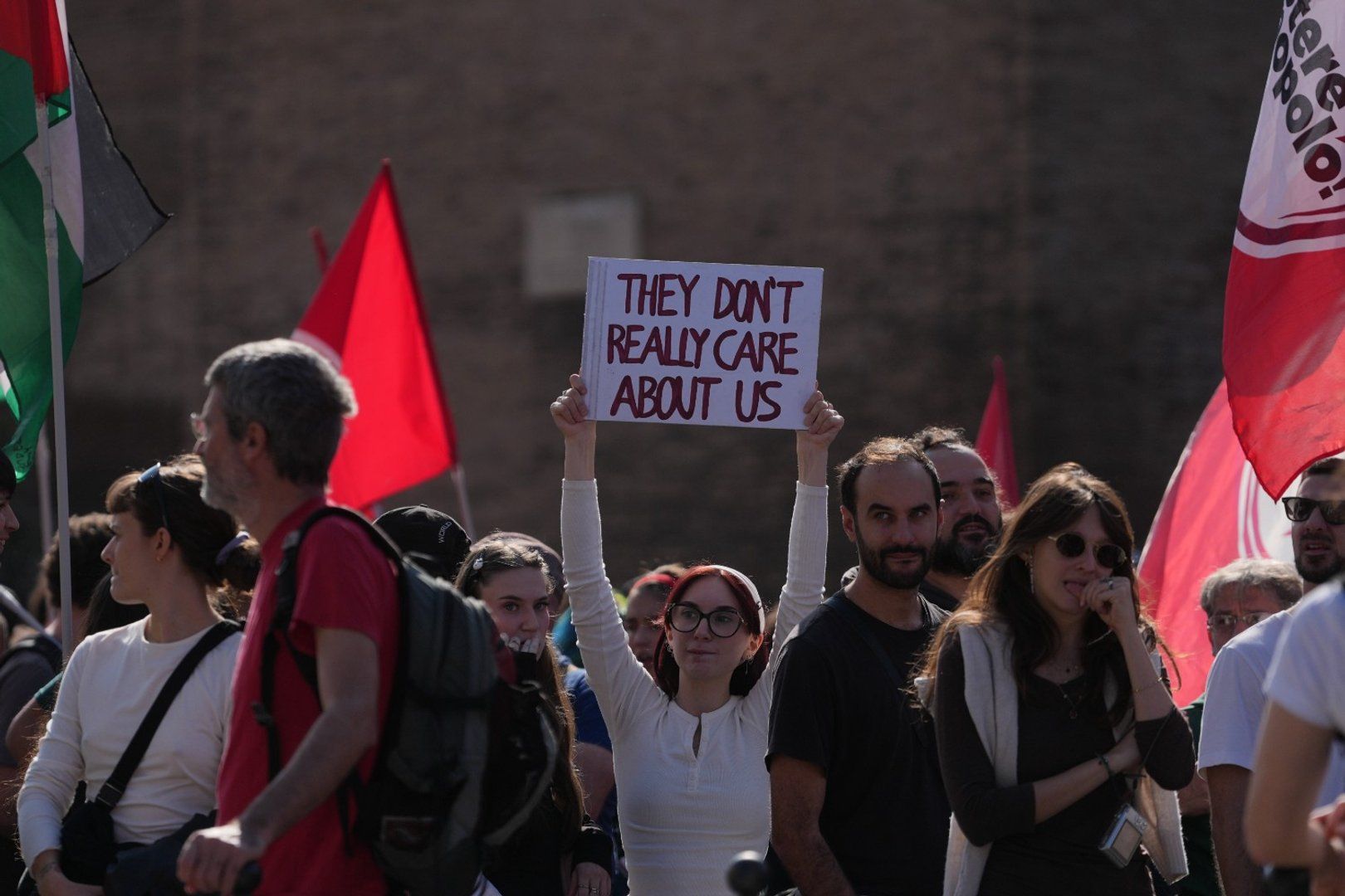 Thousands protest across Italy over living costs and military spending
