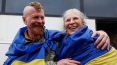 Emotional reunions with loved ones for Oleshky evacuees
